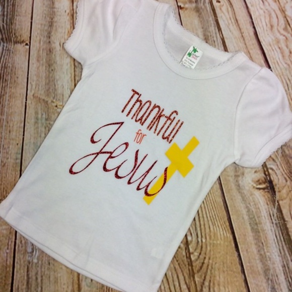 NEW Thanksgiving Thankful for Jesus Tee Shirt - Picture 1 of 1